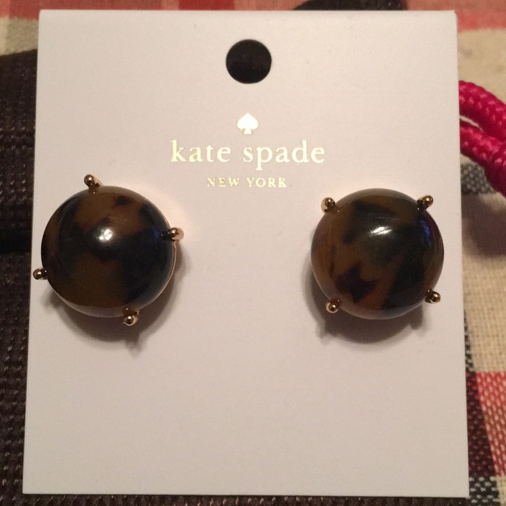 Kate spade tortoise stud earrings NWT